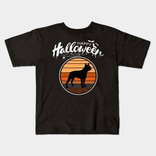 Funny Happy Halloween Beautiful Boston Terrier Men Women Kids T-Shirt